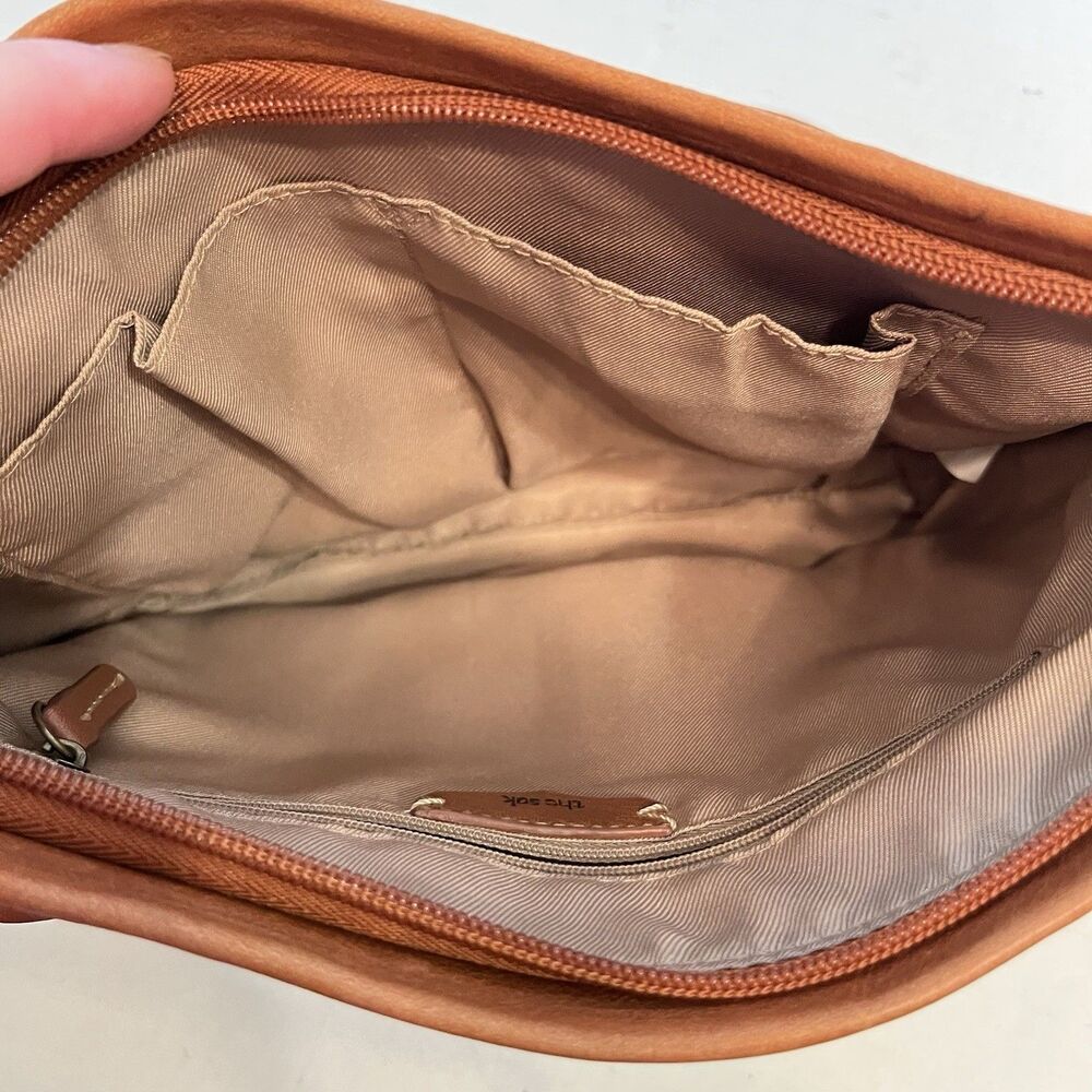 The Sak Rust Brown Melrose Crossbody Leather Bag Boho Western Hippie Career Work - Picture 8 of 12